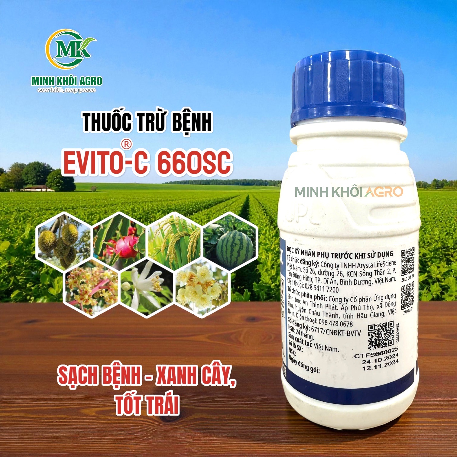 Thuốc trừ bệnh Evito-C 660SC - chai 250ml